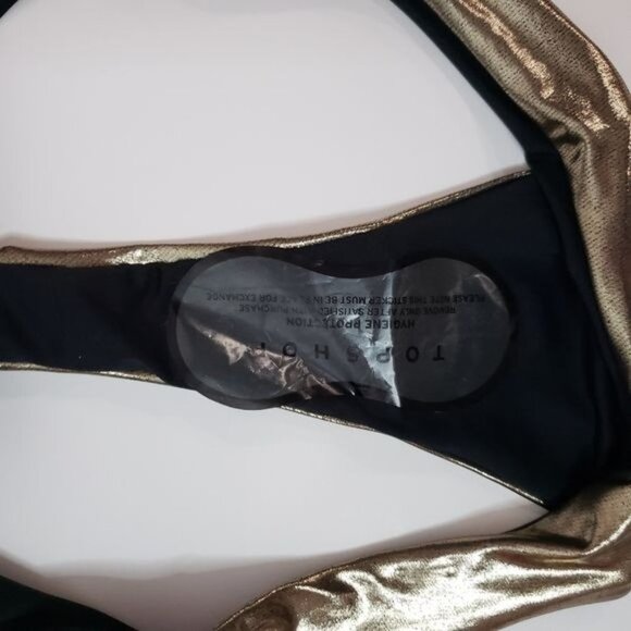 NWOT Topshop Metallic High Leg‎ Bikini Bottoms In B - Picture 6 of 6